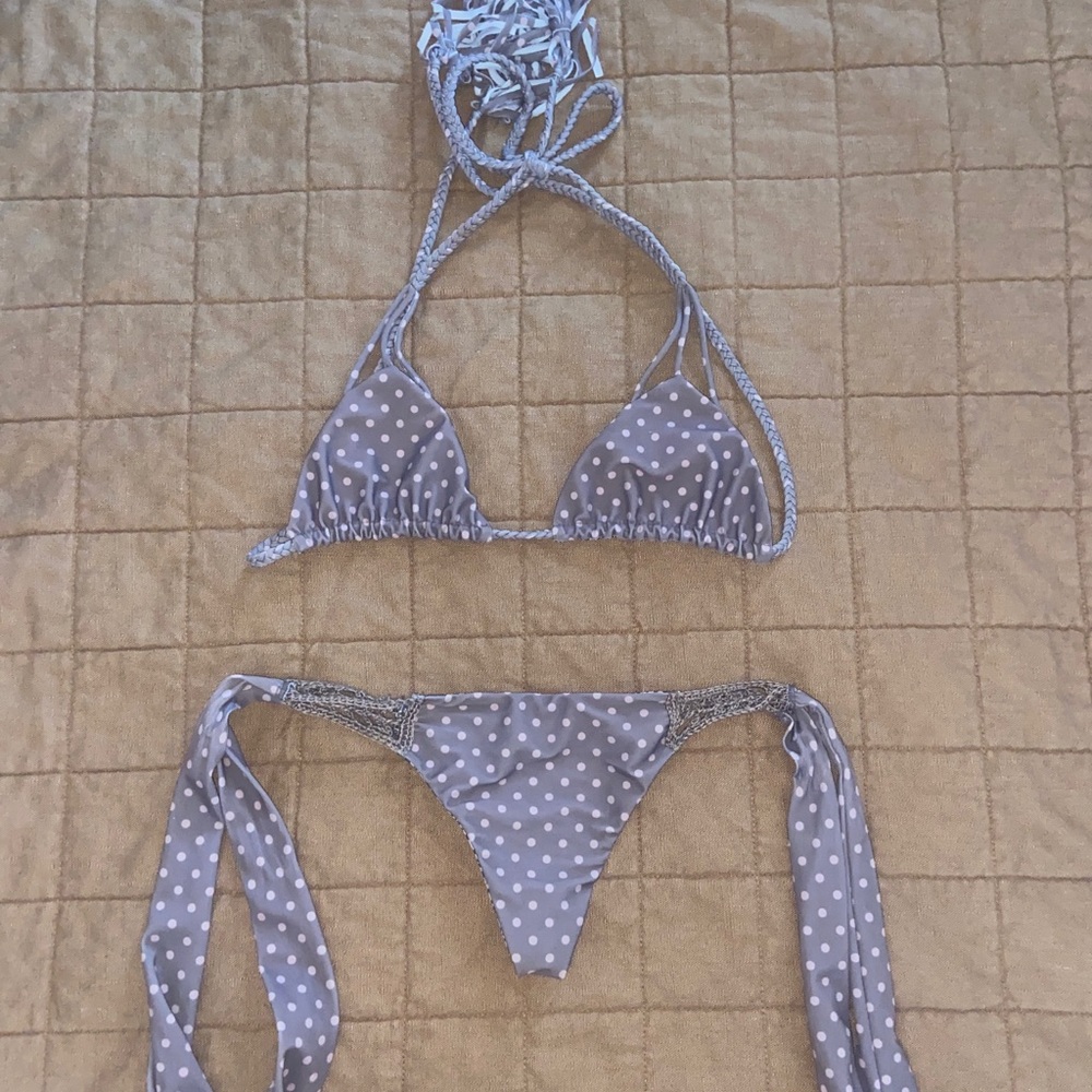 Acacia Polka Dot Crochet swimsuit